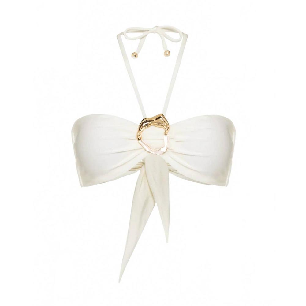 NEW PATBO jersey sands stone bikini top in off white - Picture 3 of 3